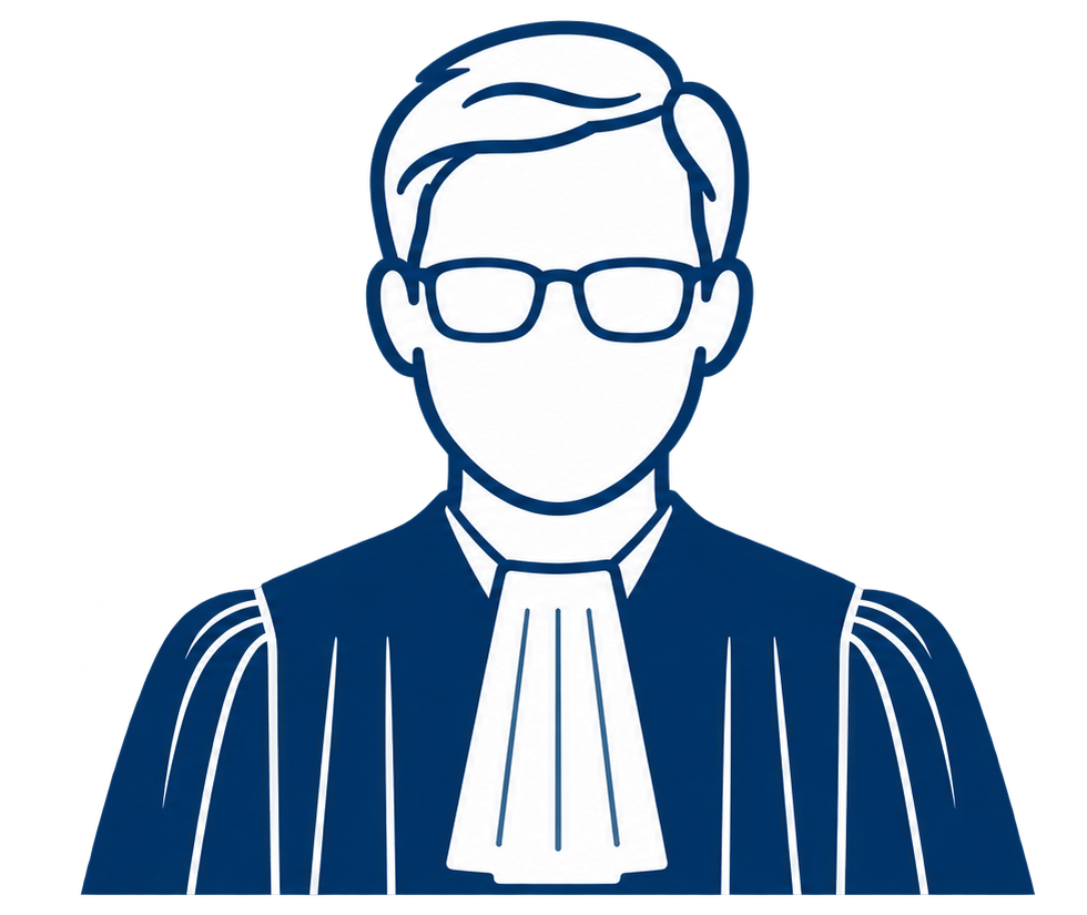 Illustration d'un avocat en robe